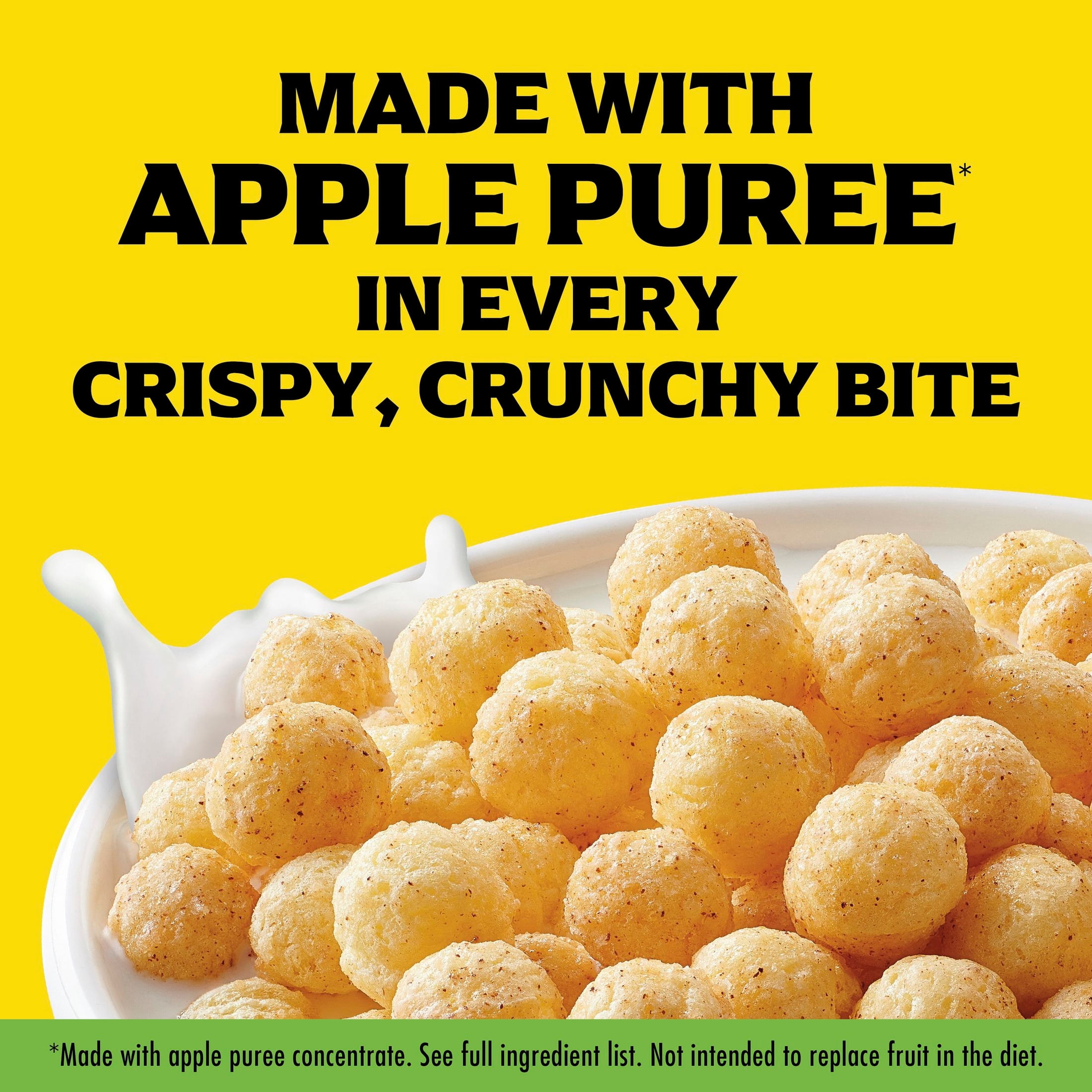 (3 pack) Mott's Apple Cinnamon Cereal, Made with Apple Puree, Whole Grain, Family Size, 20.8 oz