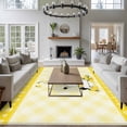 thumbnail image 4 of Lemon Gnomes 5'x8' Area Rug for Living Room, Summer Botanical Fruit Leaf Yellow Lattices Washable Non-Slip Rugs for Bedroom Nursery Dining Room, Low-Pile Kitchen Carpet Large Entryway Rugs, 4 of 9
