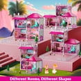 thumbnail image 4 of Two-Story Pink Castle Dollhouse Suitable for Children Aged 3 and above- Christmas and Birthday Party Gifts, 4 of 6