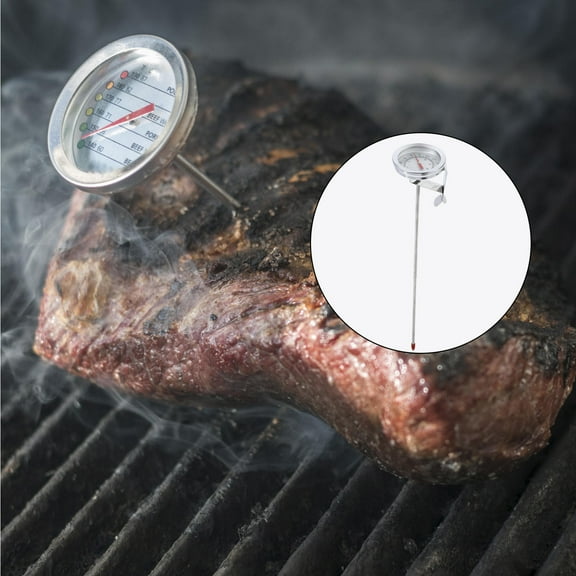 Niceauty Stainless Steel Food Thermometer with High Transparency Glass for Accurate Temperature Measurement at Home 31 5cm