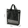 thumbnail image 3 of PRINxy Mesh Shower Bag Travel Storage Bag Portable Beach Bag Cosmetic Organizer Handbag Mesh Travel Shower Caddy Tote Bag for Gym, Swim, Bathrooms Black, 3 of 8