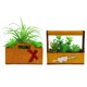thumbnail image 1 of uds cesta de madera simulación suculenta combinación bonsái decoración del hogar planta verde artificial decoración colgante de pared, 1 of 5