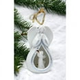 thumbnail image 2 of Ceramic Trumpeting Angel Ornament 2.5" Baptism Christmas Gift, 2 of 3