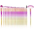 thumbnail image 1 of Juego de 20 brochas de maquillaje, brochas sintéticas Kabuki de primera calidad para base, brochas para sombrear, brochas para cejas, kit de brochas de maquillaje (ROSA Y DORADO), 1 of 4