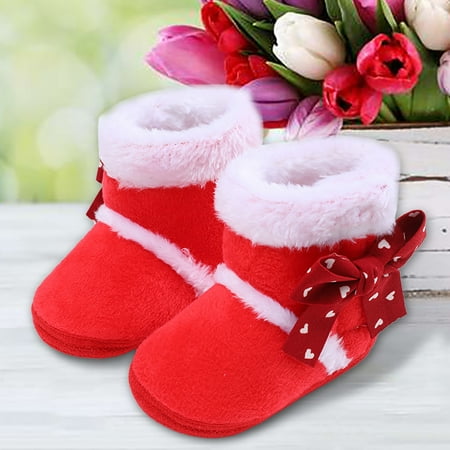 

Hunpta Toddler Shoes Toddler Boys And Girls Plush Snow Booties Warming Shoes Baby Soft Boots Infant Baby Shoes