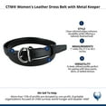 thumbnail image 4 of CTM  Leather Dress Belt with Metal Keeper (Women), 4 of 4