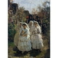 thumbnail image 2 of Jules Breton 19x24 Gold Ornate Framed and Double Matted Museum Art Print Titled - The Communicants in Courrieres (1855), 2 of 4