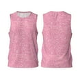 thumbnail image 2 of Gaeub Glitter Pink Men's Mesh Basketball Jersey, Quick-Drying Sleeveless Top S-4XL, Loose Muscle Tank Top -X-Large, 2 of 9