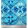 thumbnail image 1 of Soimoi Blue Viscose Chiffon Fabric Animals Tie-Dye Printed Fabric 1 Yard 42 Inch Wide, 1 of 3