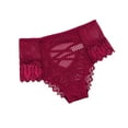 thumbnail image 2 of Itsame Womens Briefs, Sexy Lace High Waist Breathable Ladies Underwear Wine XL, 2 of 5