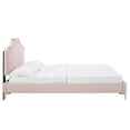 thumbnail image 3 of Modway Adelaide Performance Velvet King Platform Bed in Pink, 3 of 10