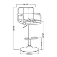 thumbnail image 4 of Furniture of America Justin Contemporary Upholstered Bar Stool, Purple, 4 of 6