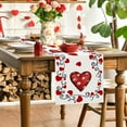 thumbnail image 5 of Kbndieu Valentines Day Table Runner, 13 x 72 Inch White Table Runner for Valentines Decorations, Winter Holiday Table Runners Valentines Day Decor Home Romantic Decorations Heart Shaped Table Runner, 5 of 8