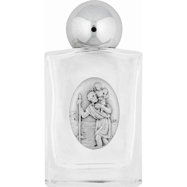 Venerare Glass Holy Water Bottle (Saint Christopher)
