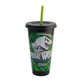 thumbnail image 1 of Vaso de Plástico con Popote Reutilizable y Tapa Segura, Vaso Reutilizable Jurassic World 680 ml, Para Agua, Jugo, Smoothies, 1 of 4