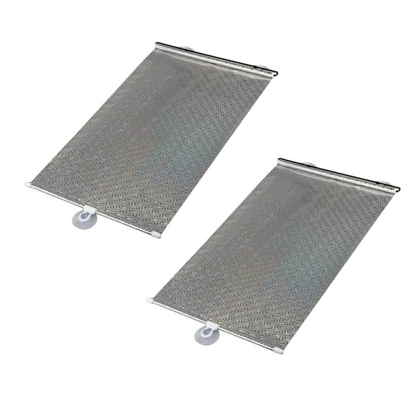 Sidaley Parasol para coche, 2 uds., cortina retráctil automática para parabrisas delantero/trasero, bloqueador solar plegable, cubierta parpadeante, Automoción decorativa y accesorios Gris 40*60