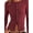 Wine Red, variant on Women Fall Long Sleeve Button Up Ribbed Knit Crop Cardigan Y2K Slim Fit Round Neck Sweater Tshirt Cream White M