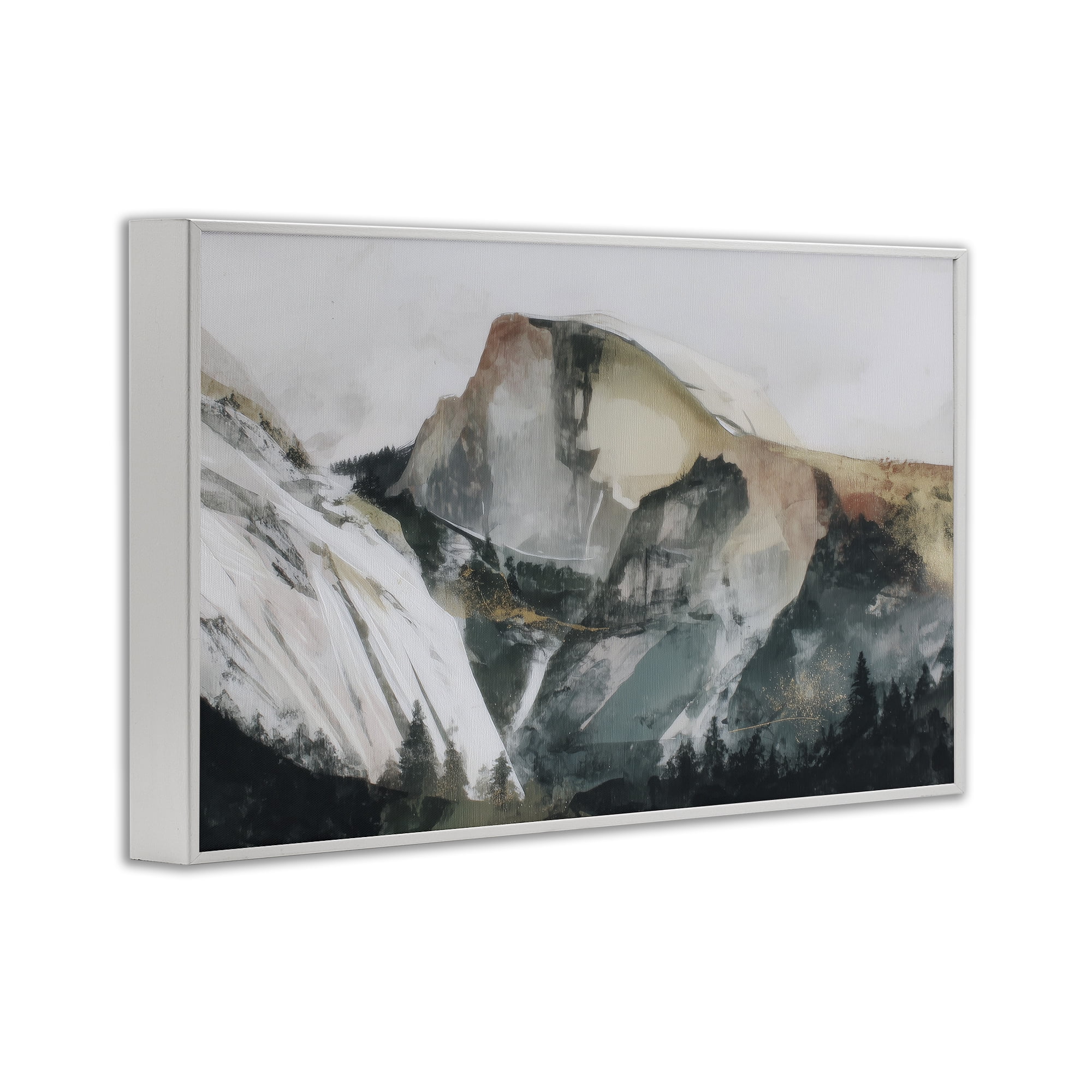 Stupell Industries Abstract Sierra Nevada Mountain White Framed Giclee Art, design by Chromatic Storm Studio