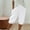 White, variant on ZZwxWA Knee Length Linen Shorts for Women Comfy Shorts Drawstring Elastic Waist Summer Casual Beach Shorts