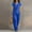 *Blue, variant on Women's 2 Piece Casual Outfit, V Neck Short Sleeve Top and Wide Leg Pants Set with Tie Waist Army Green,Women's Plus XXXL