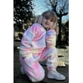 thumbnail image 7 of Oudiya Girls 2 Piece Sweatsuit Outfits Bear Ear Fuzzy Long Sleeve Hoodie Sweatshirt and Sweatpant Clothing Set for Kids 5-13Y, 7 of 7