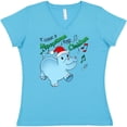 thumbnail image 3 of Inktastic I Want a Hippopotamus for Christmas Hippo in Santa Hat Women's V-Neck T-Shirt, 3 of 5