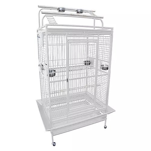 Kings Cages 8003628 Play Pen Bird Cage. (White.)