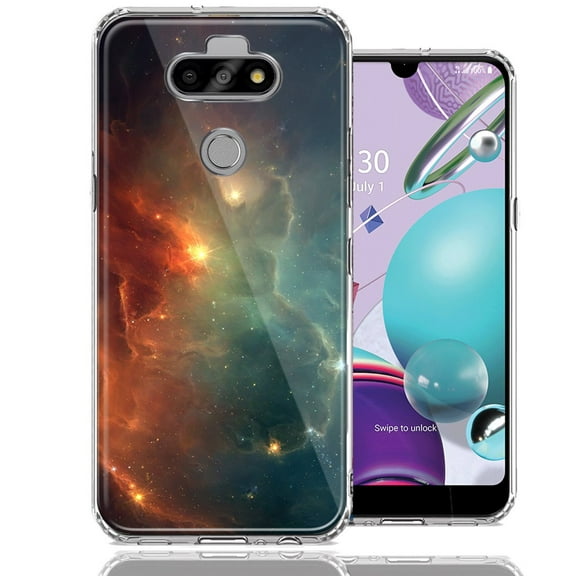 MUNDAZE For LG Aristo 5/K31/Fortune 3 Nebula Design Double Layer Phone Case Cover