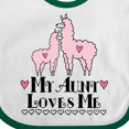 thumbnail image 4 of Inktastic Llama Aunt Loves Me Girls Girls Baby Bib, 4 of 4