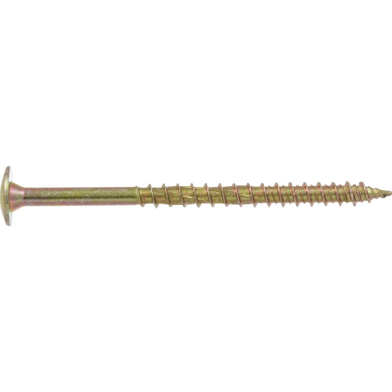Hillman Fasteners 240695 10 x 3 in. Interior Wafer Head One Screw - Yellow Zinc   Pack of 5