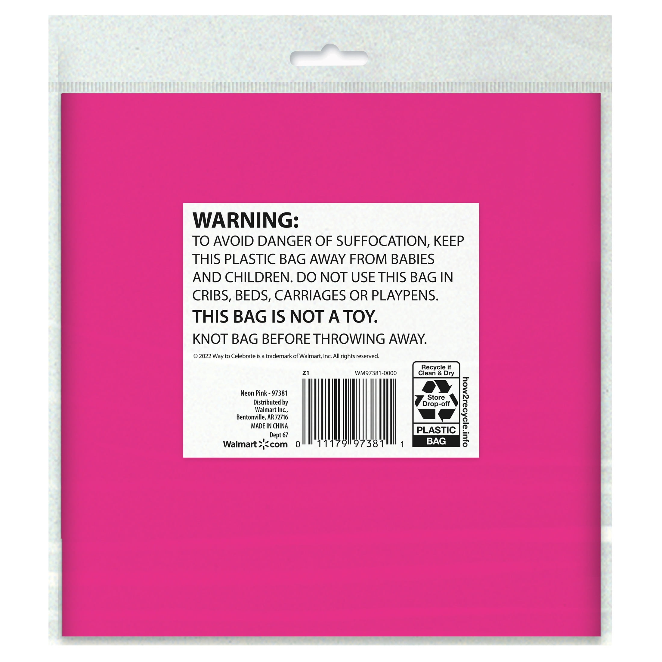 (6 pack) 1CT 54 IN x 108IN Pink Rectangular Plastic Table Covers by Way To Celebrate