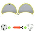 thumbnail image 2 of Pop Up Soccer Goals Set of 2 - Two Folding Portable Nets with Ball, Carry Case and Training Cones - Practice Play for Kids Adults, 2 of 8