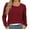 Wine Red, variant on Asklazy Women's Sweater Lightweight Long Sleeve Soft Comfortable Pullover Tops Basic Knit,White,L