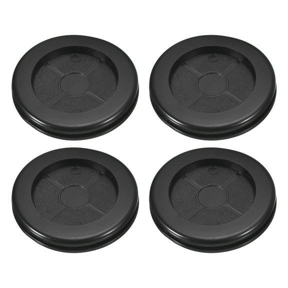 Uxcell 4Pack Rubber Grommets 2" (50mm) Drill Hole, 1-3/4" (42mm) ID Double Sided Hole Plugs Ring Gasket, Black