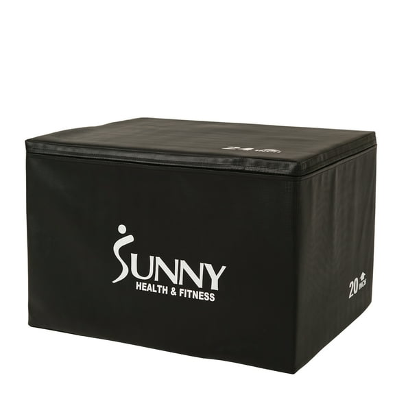 Sunny Health & Fitness Foam Plyometric Exercise Box, 440 lb Weight Capacity, Step Up Jump Box with 3 in 1 Height, NO. 085