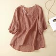 thumbnail image 1 of WANPIDAN Blouse Grande Taille pour Femmes Col Boutonné Classique Manches Courtes T-Shirts Graphiques Modernes pour Femmes Pack de Manches pour Femmes Baseball, 1 of 3