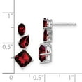 thumbnail image 4 of Auriga Fine Jewelry 14K White Gold Garnet Dangle Earrings for Women, 4 of 6