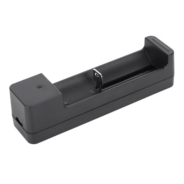 LAFGUR USB Battery Charger,Battery Charger,Black PC Universal Single Slot USB Battery Charger Adapter LED Intelligent Charging For Li-ion Cell 26650 14500