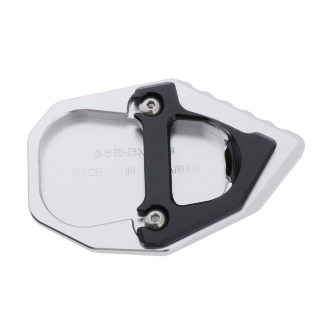 Placa de ampliación del caballete lateral de de cabra de la motocicleta para Plata kusrkot Almohadilla de soporte para pie de moto