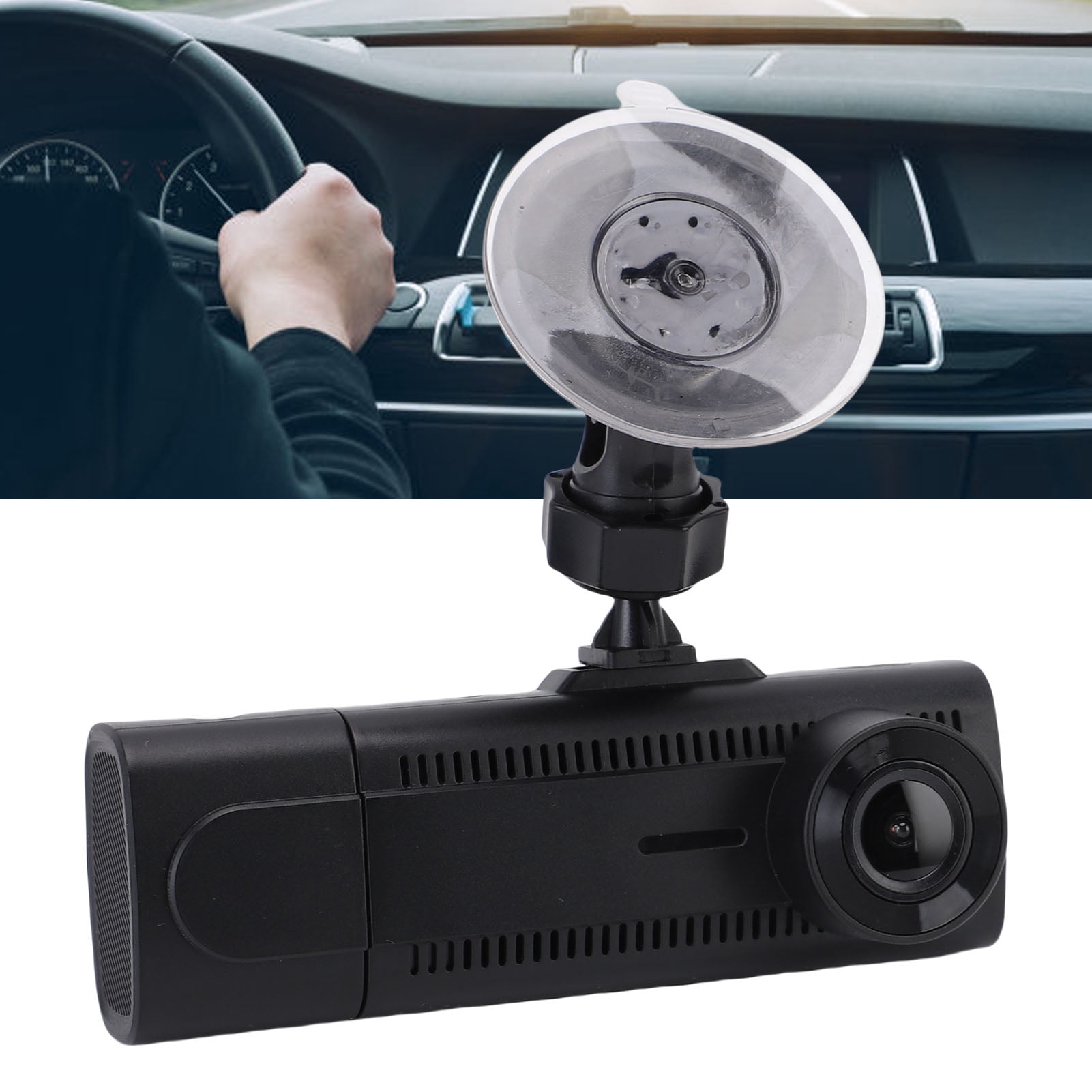 1080P Dash Cam, 24Hr Parking 170 Degree Wide Angle 3 Channel Dash Cam  for Driving