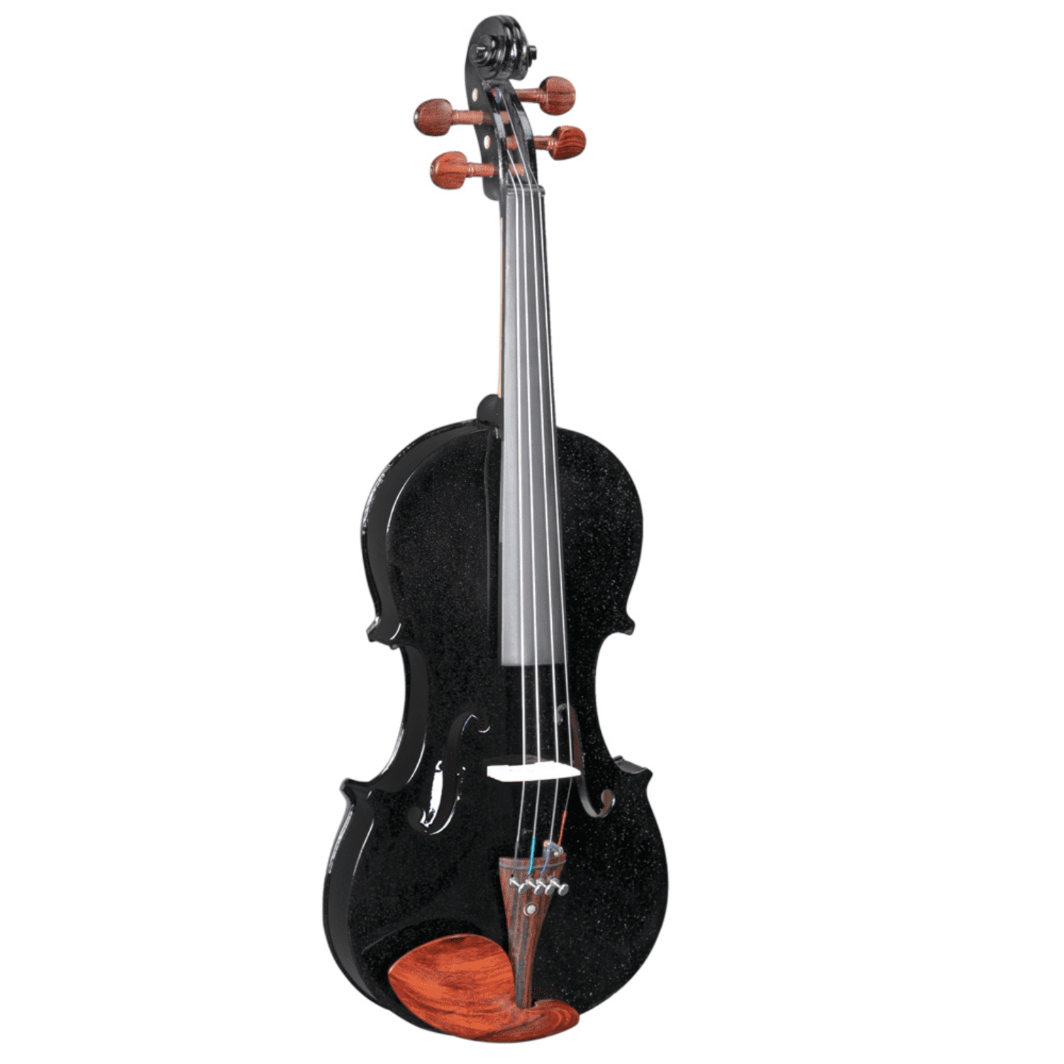 Hassch Violin 4/4, Acoustic Fiddle for Beginners with Case, Bow, Rosin, Strings, Turner, Wipe Cloth and Shoulder Rest, Black