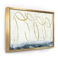 thumbnail image 1 of Designart ' Gold Abstract Geometric Shape ' Modern Transitional Framed Canvas, 1 of 3