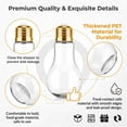 thumbnail image 3 of 20Pcs Plastic Light Bulbs, 100ml Clear Fillable Ornaments, Plastic Light Bulbs Candy Jars for Crafts, Decorative Centerpieces, Party Favors, Silver, 3 of 7