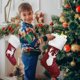 thumbnail image 4 of Medias navideñas, 4 medias navideñas de 18 pulgadas, arpillera con puños de felpa grandes, 4 of 4