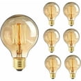 thumbnail image 1 of Paquete de 10 bombillas LED de filamento G80 de 220 V, estilo vintage, con espiral E27, 1 of 5