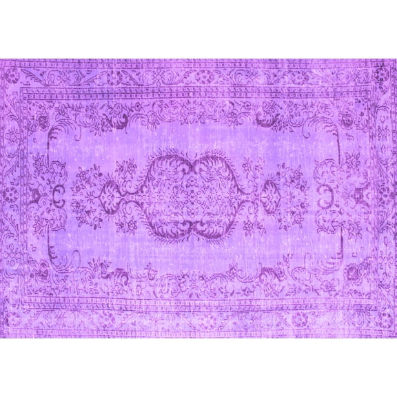 Ahgly Company Indoor Rectangle Persian Purple Bohemian Area Rugs, 5' x 7'