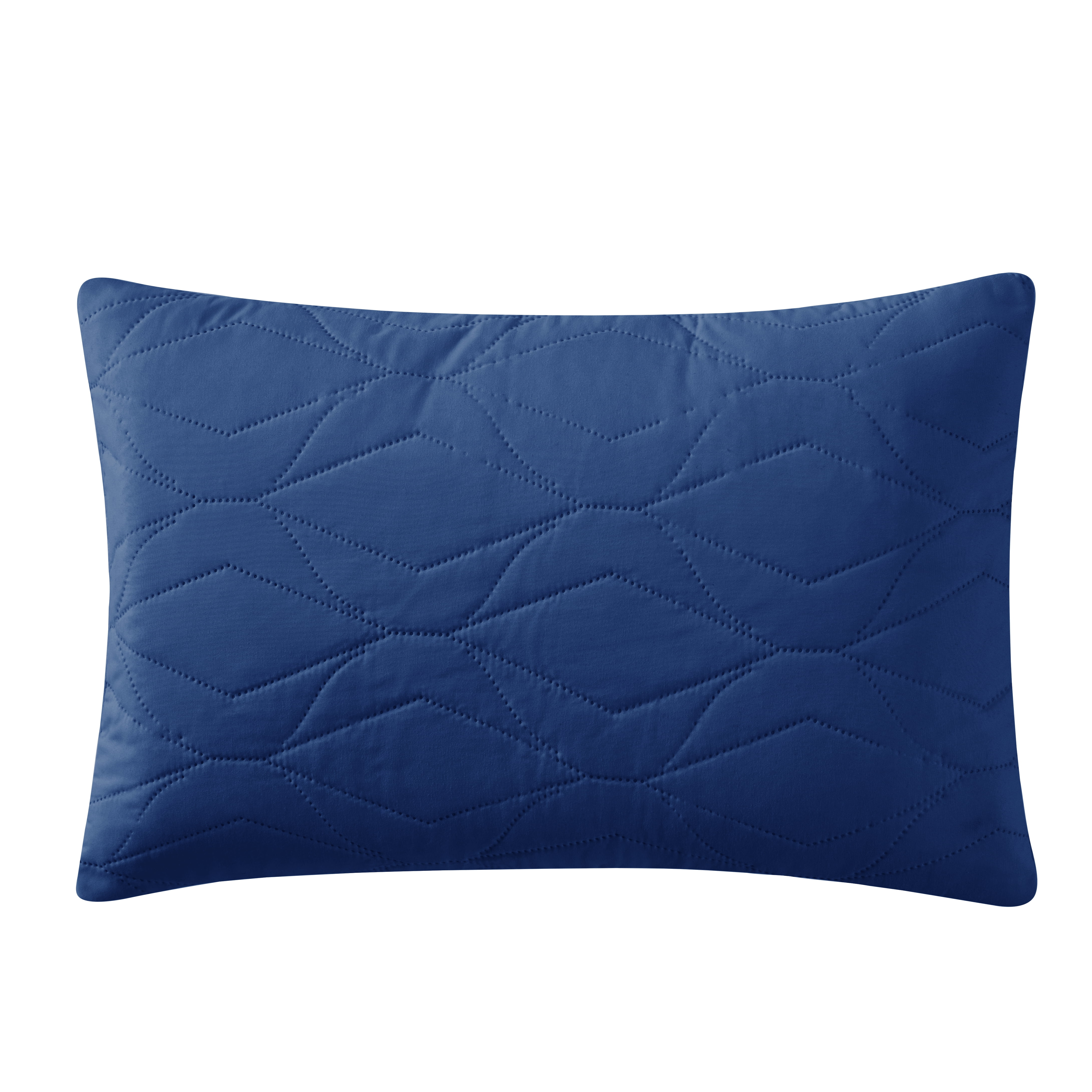 Clara Clark Kids Quilt Set (3pc) Ellipse Weave, Navy