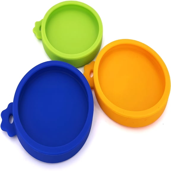 ACDANC 3 Pack Cat Food Can Lids,Silicone Small Pet Food Can Lids Covers for 3 Oz Cat Food Cans