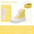 thumbnail image 2 of CHEERMORE Women Platform Female Casual Canvas Shoes Adult US 6 Yellow, 2 of 8