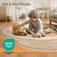 thumbnail image 4 of ODIKA 2'x3' Washable Accent Rug Pet Friendly, Bedside Mat Stump Grain Ring Earthy Swirl Motif Concentric Annual Rings Farmhouse for Bedroom, Nursery, RV, 4 of 7